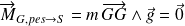 \overrightarrow{M}_{G,pes\rightarrow S}=m \, \overrightarrow{GG} \wedge \vec g=\vec 0